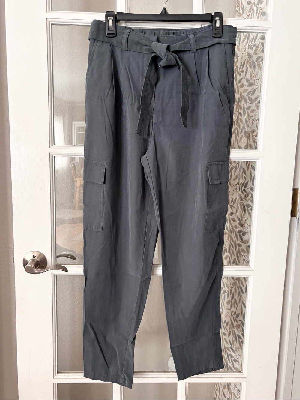 NINE WEST Belted High Rise Utility Pants Sz L